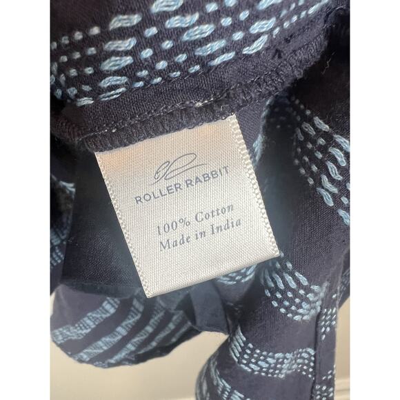 Roberta Roller Rabbit Haru Short Sleeve Button Up Blue Striped Shirt Dress Sz XS - Picture 5 of 8